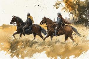 Deux nobles à la chasse