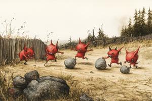 Diablotins dans le champ
