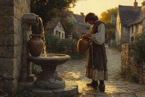 Domestique à la fontaine